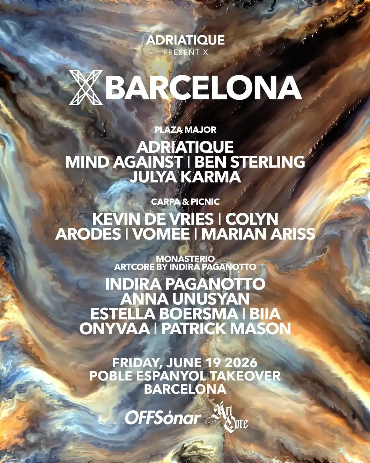 OFFSónar 2026 Adriatique presents X event poster