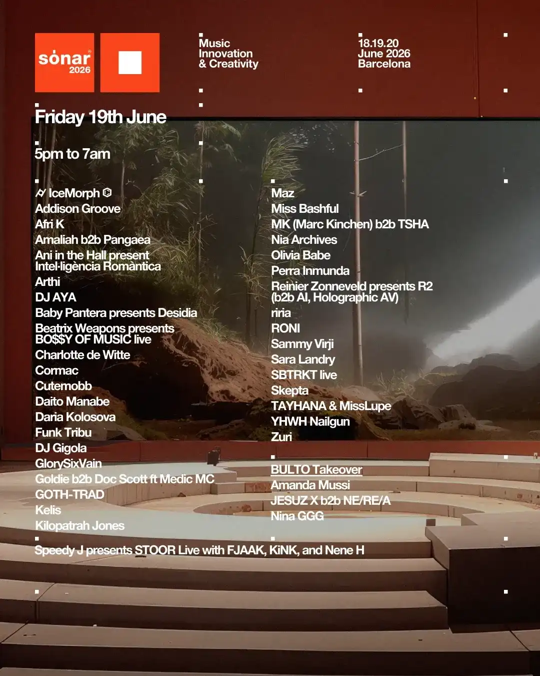 Sónar 2026 - Friday event poster