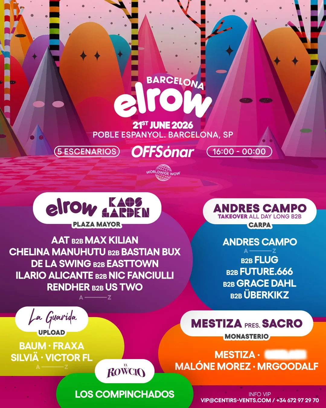 elrow OFFSónar 2026 event poster