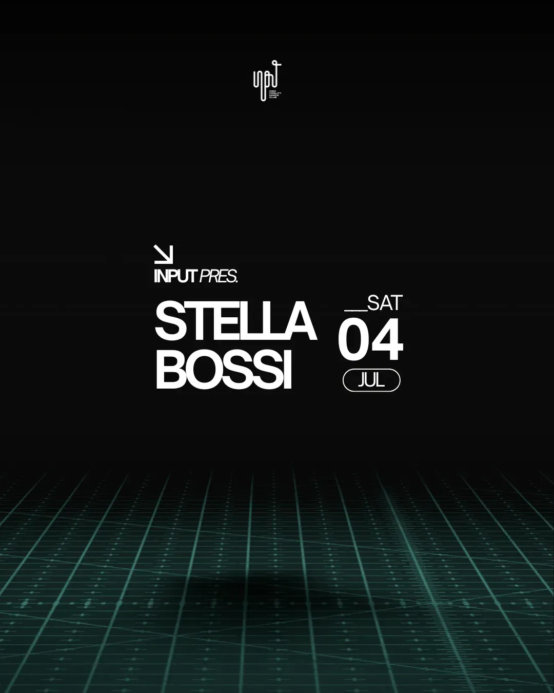 INPUT pres STELLA BOSSI event poster