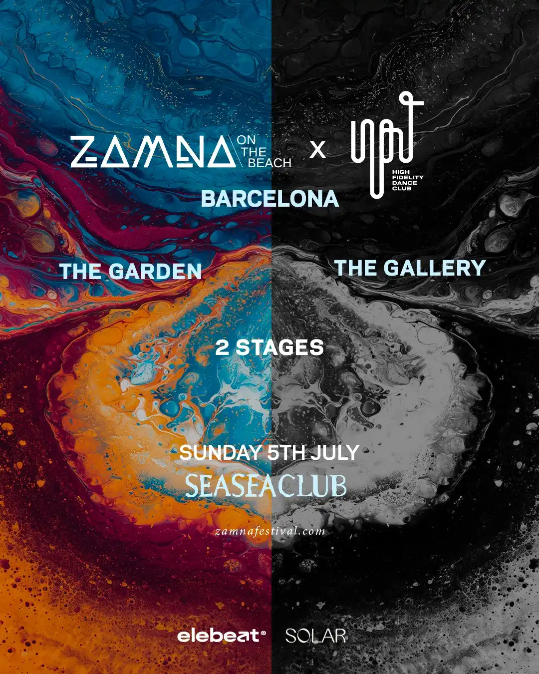 INPUT pres. ZAMNA ON THE BEACH event poster