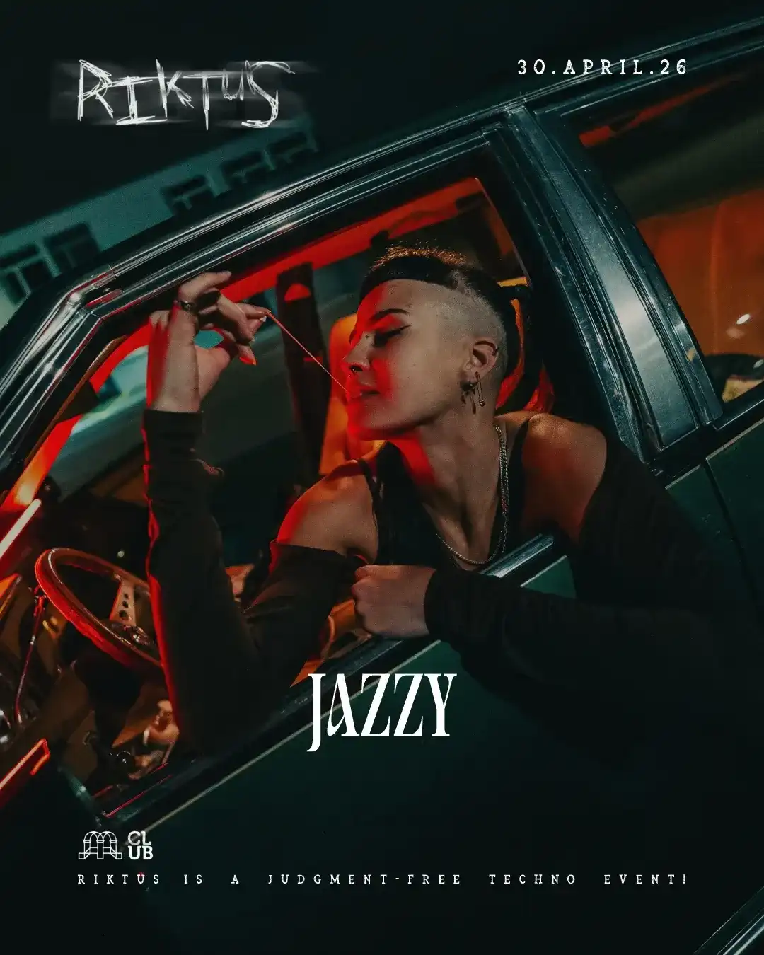 Riktus with Jazzy, Frik, Shotuz b2b DJINN, Vadym b2b Ya'Akob event poster