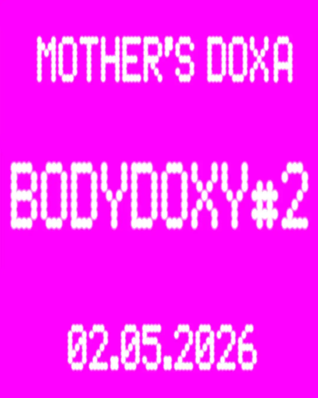 BODYDOXY#2 event poster