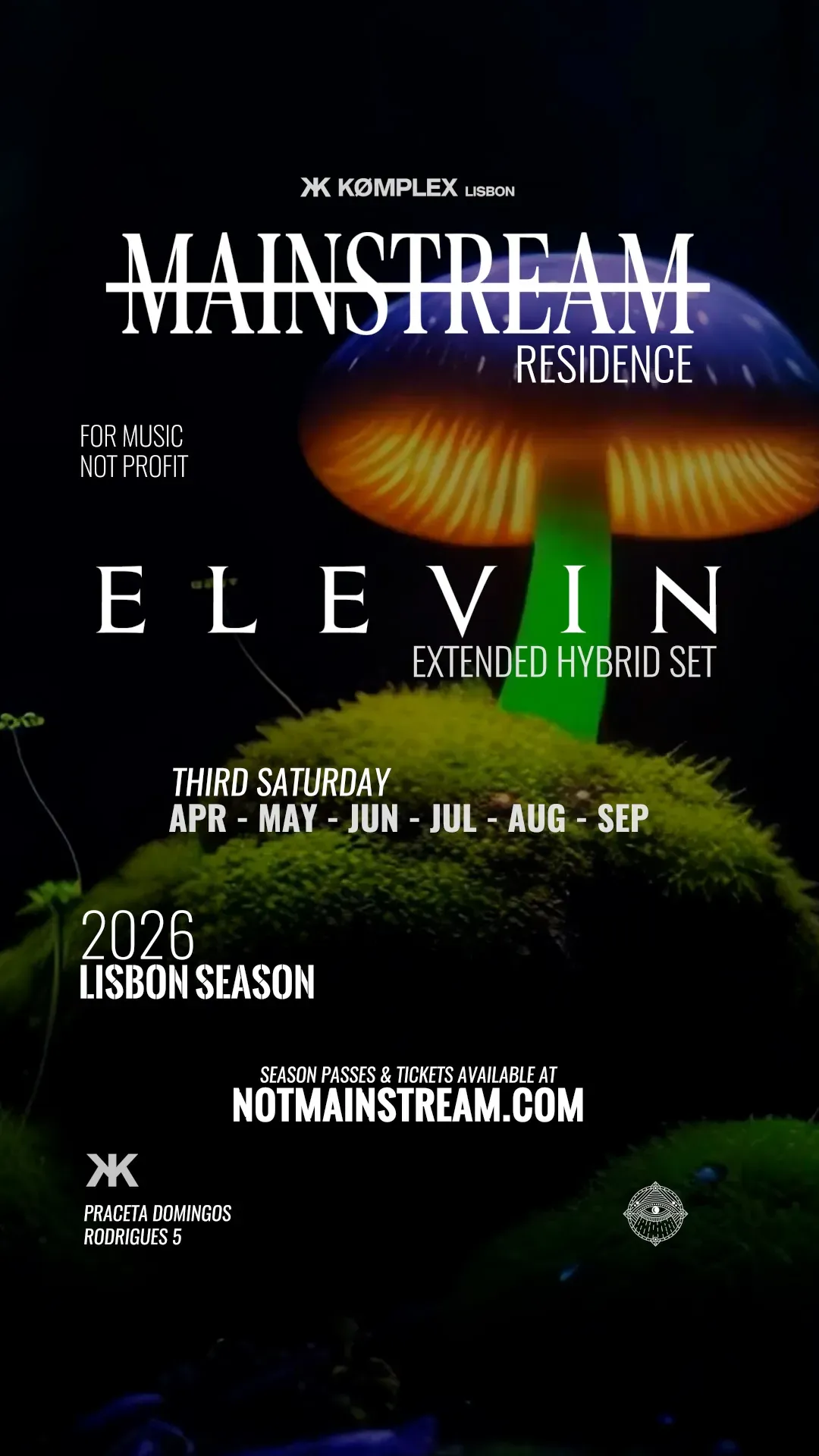 ELEVIN Extended Hybrid Set | NOTMAINSTREAM event poster