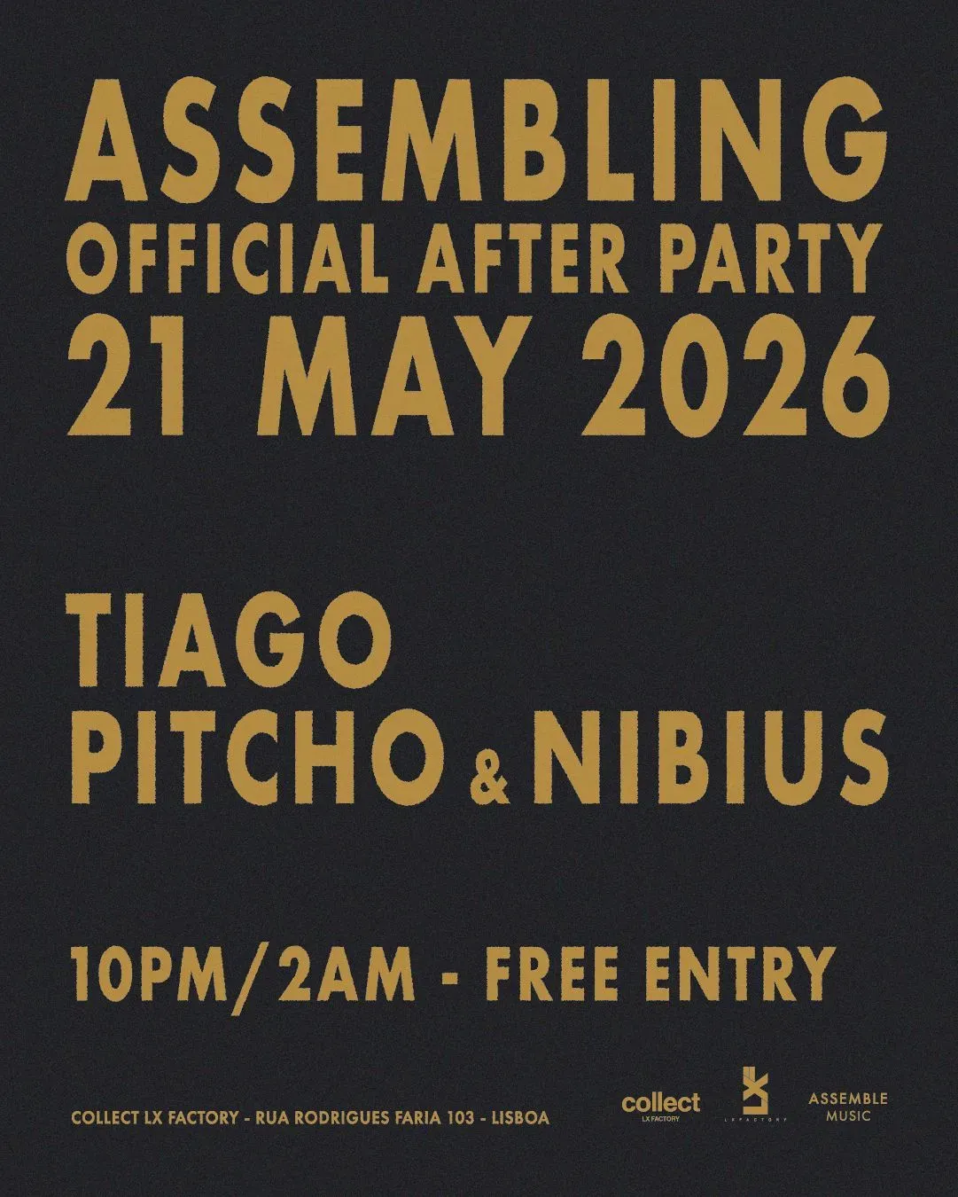 Assembling After Party at COLLECT Lx Factory event poster