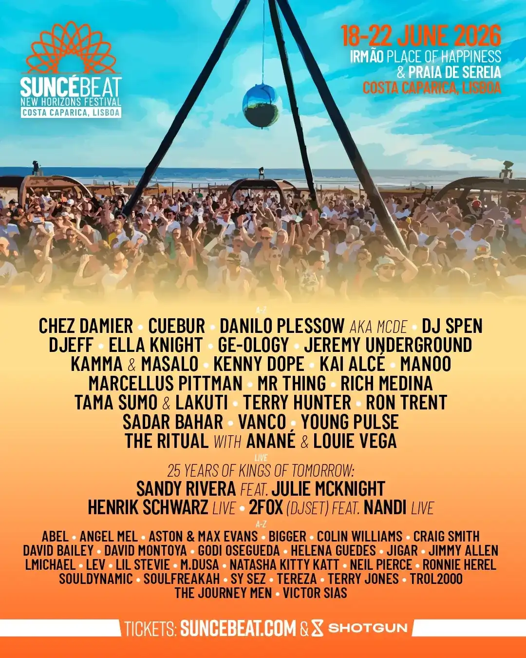 Suncebeat New Horizons Lisbon 2026 event poster