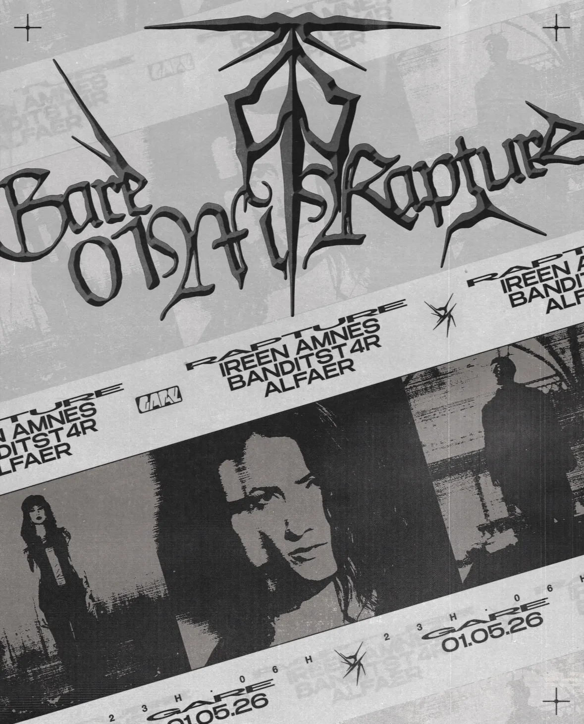 3 Years of Rapture with Ireen Amnes, Banditst4r, AlFaer event poster