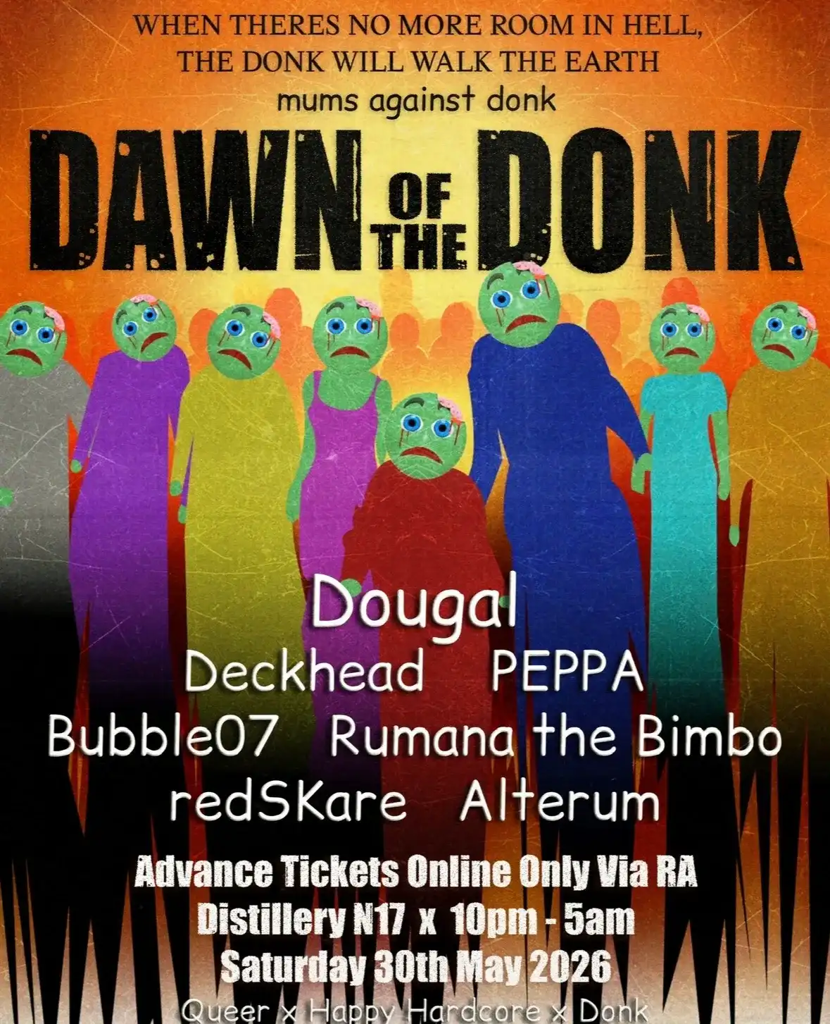 Mums Against Donk: Dawn of the Donk event poster