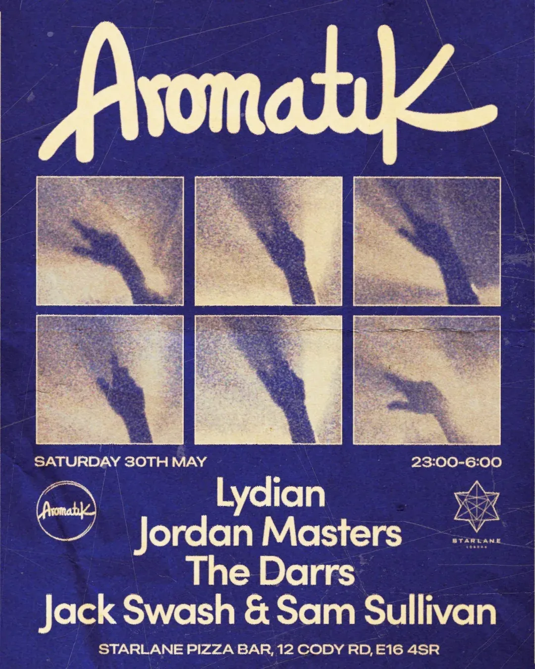 Aromatik - The Darrs, Jordan Masters, Lydian, Jack Swash & Sam Sullivan event poster