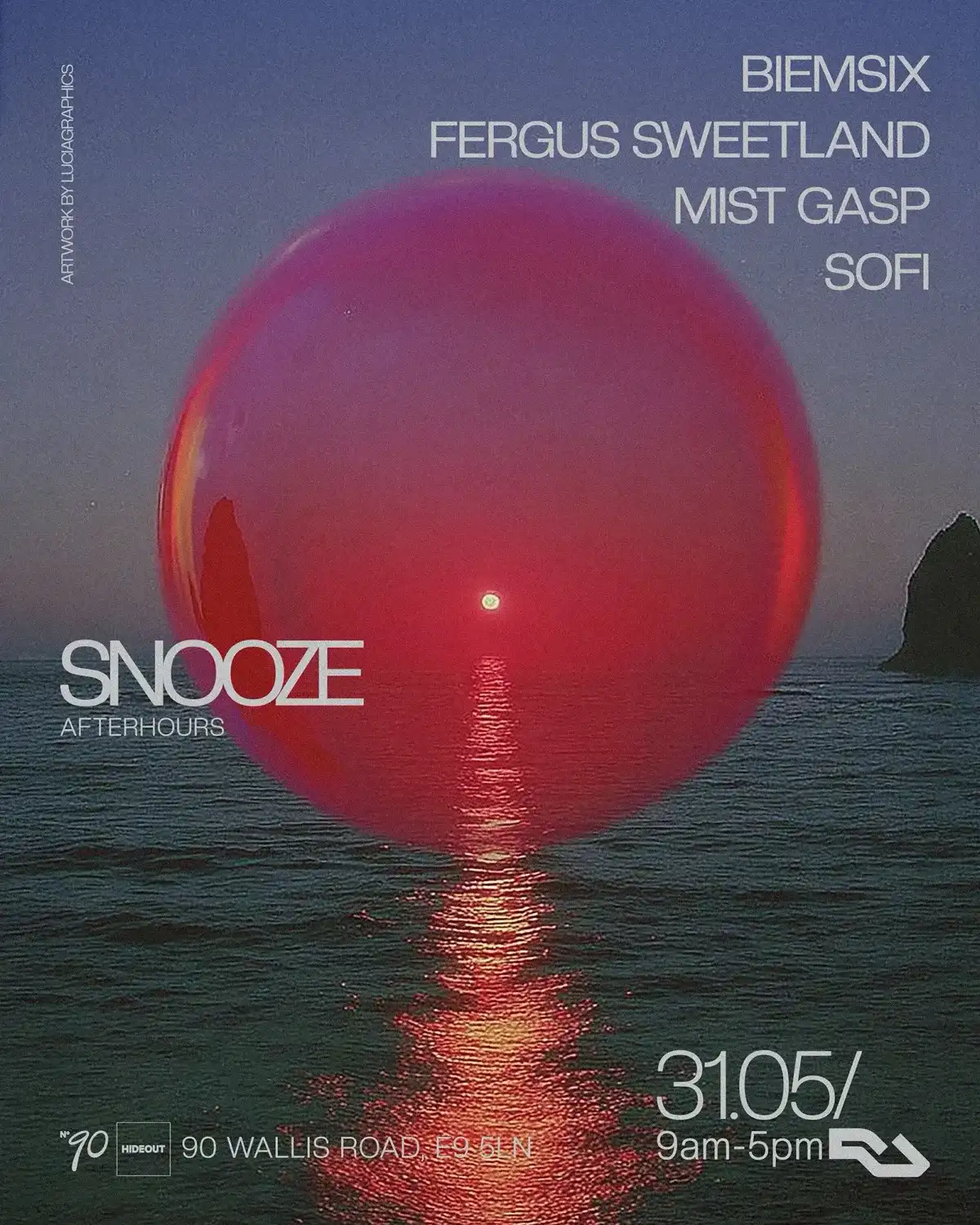 Snooze After Hours event poster