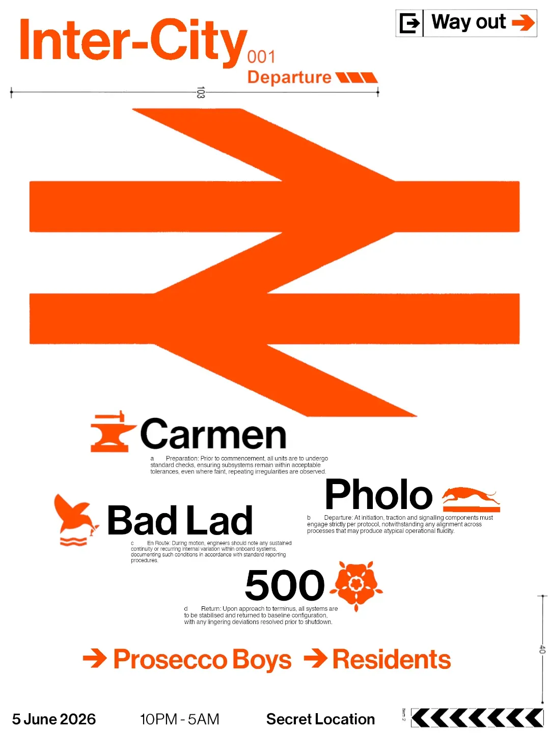 InterCity - Departure event poster