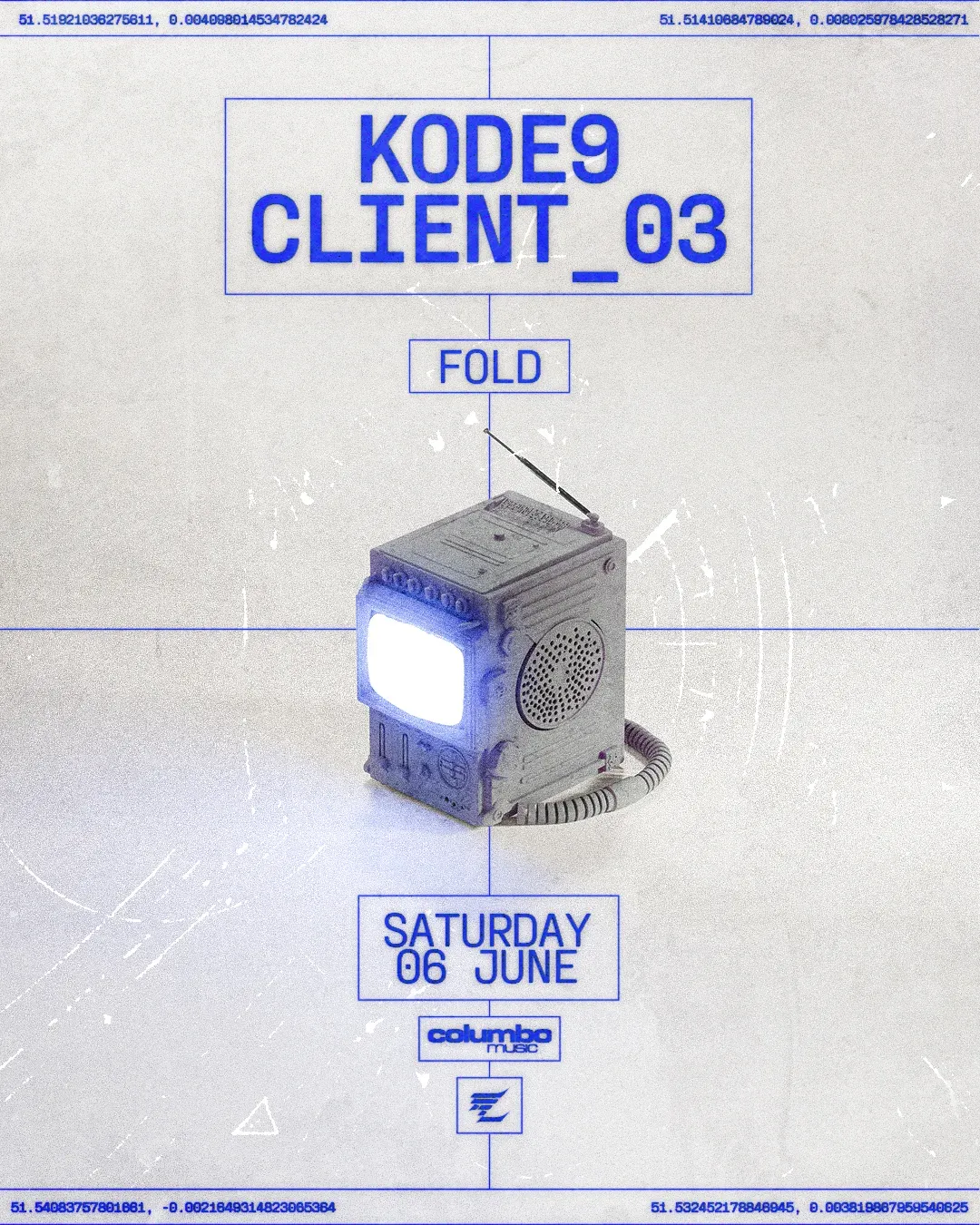 Kode9 + Client_03 at FOLD event poster
