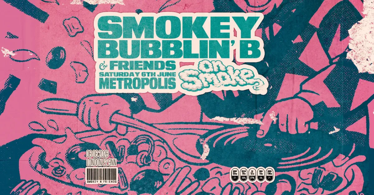 Smokey Bubblin' B & Friends: Smokey Bubblin' B, Dec Duffy, Charlotte Ord event poster