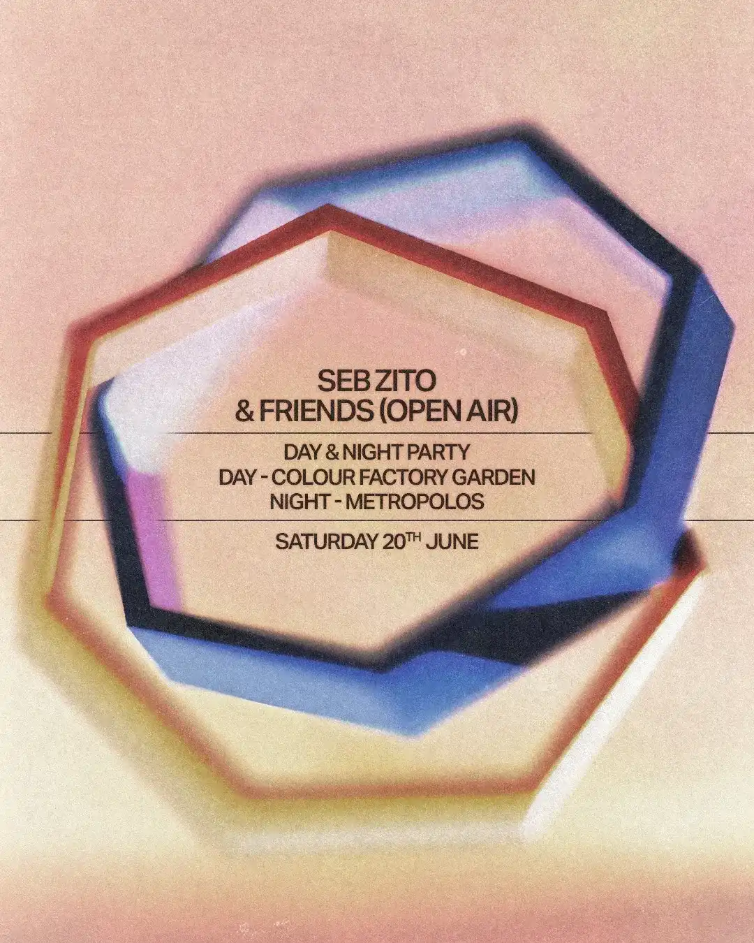 Seb Zito & Friends: Day & Night Party with RTK Tarantino, Jamie Fielding, Lady Passion, Lydian event poster