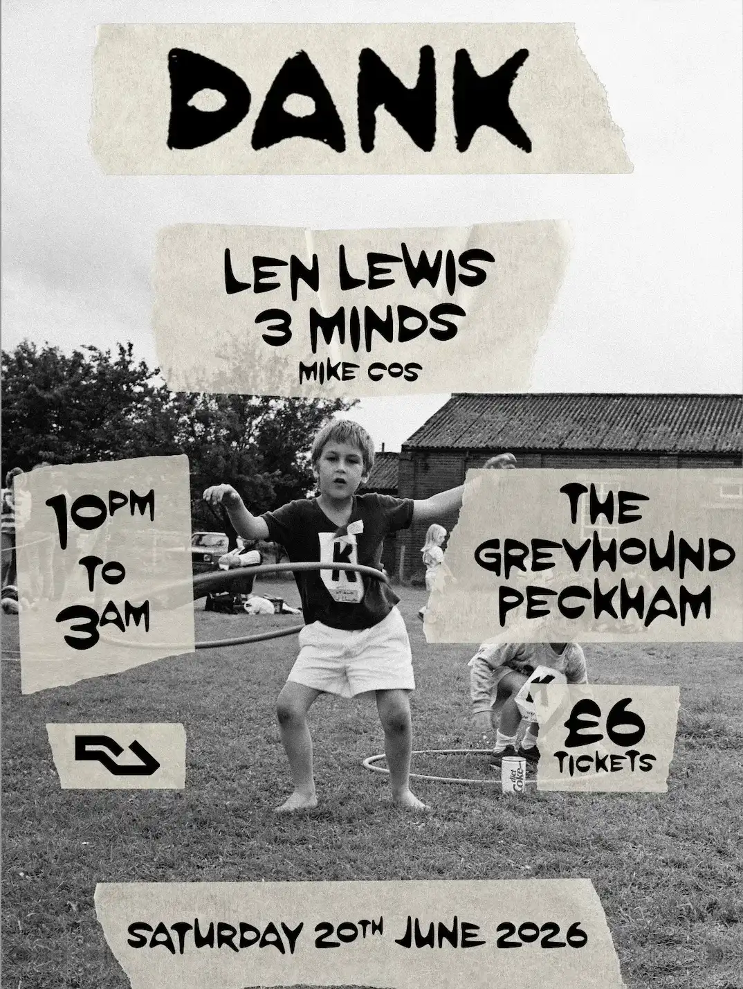 Dank Music presents Len Lewis & 3 Minds event poster