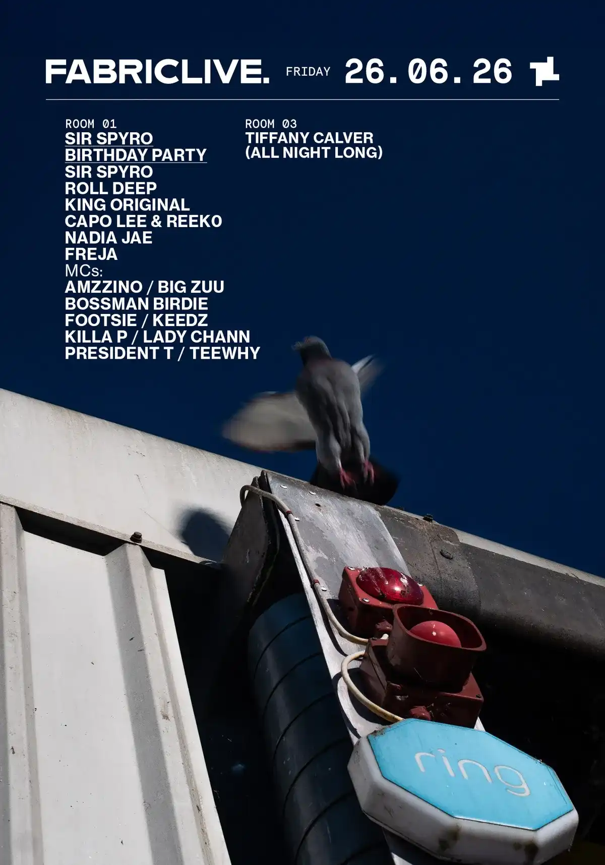 FABRICLIVE: Sir Spyro, Roll Deep, Reeko, Tiffany Calver, Footsie, Capo Lee, Killa P event poster