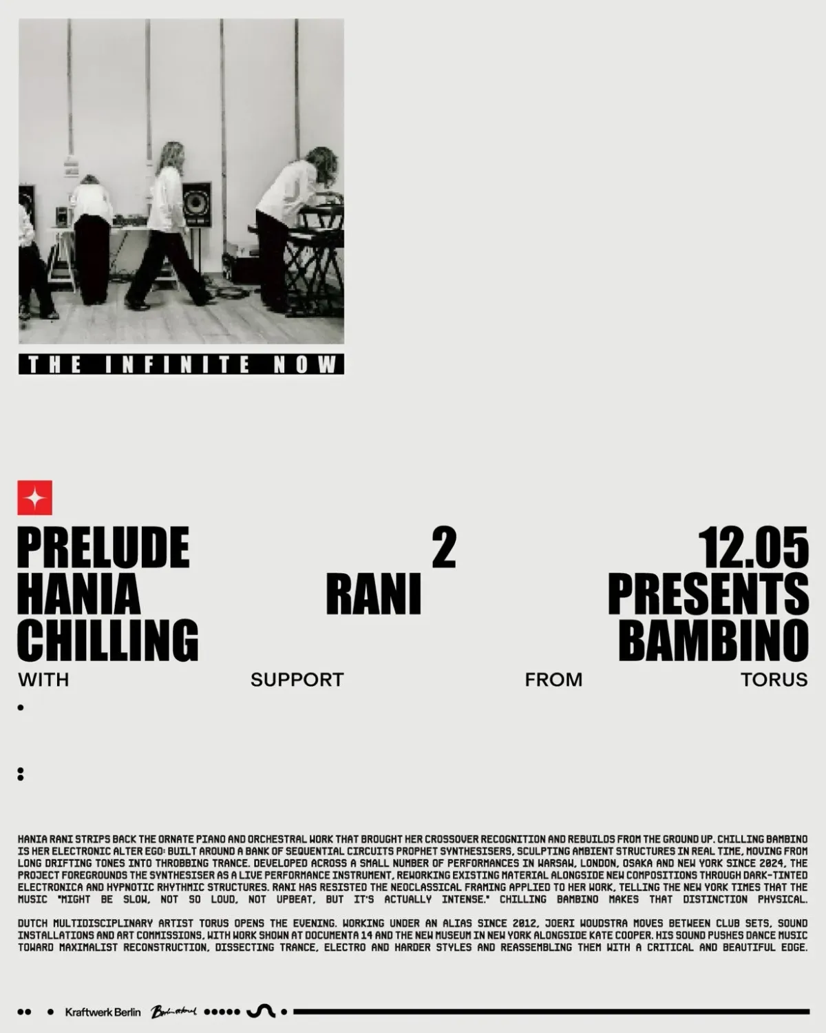 Prelude 2 - Hania Rani presents Chilling Bambino event poster