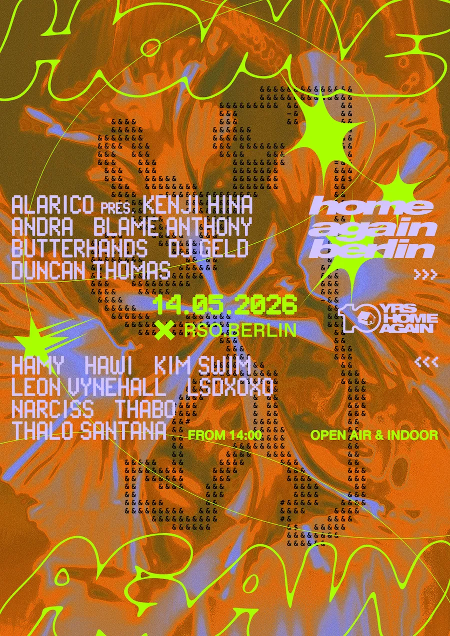 Home Again Berlin - Day & Night - Open Air & Indoor event poster
