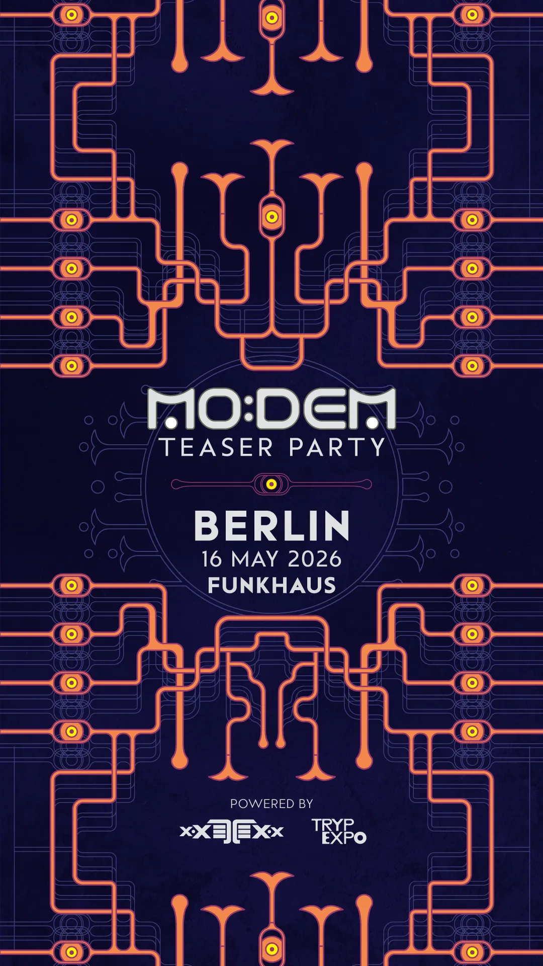 update: 6PM-5AM - MODEM Teaser Berlin powered by xXETEXx & TRYP FUNKHAUS event poster