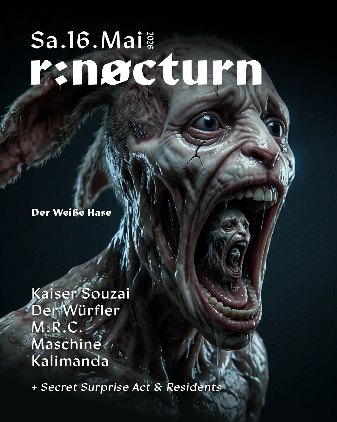 r:nøcturn / RAW Techno event poster
