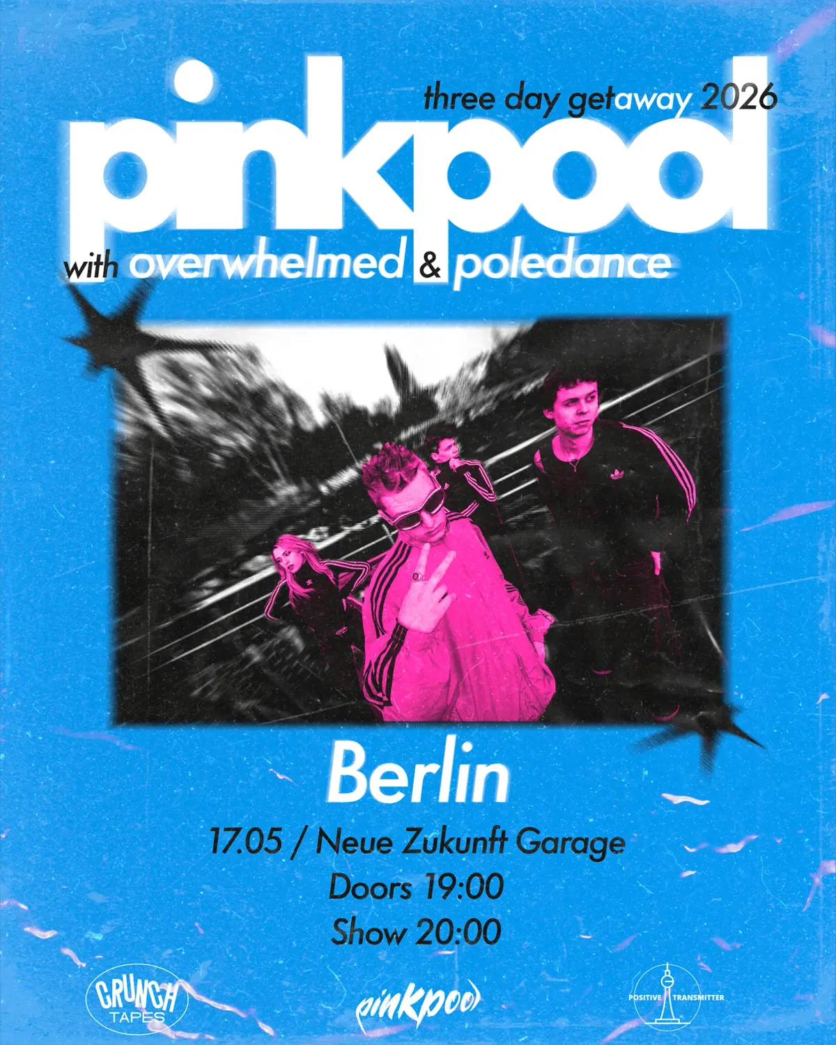 three day getaway 2026: pinkpool, Overwhelmed (NL), Poledance event poster