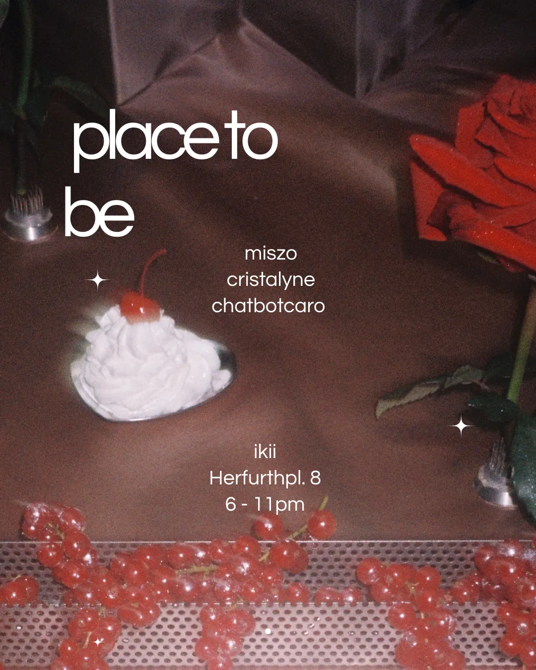 Place to Be community hangout event poster