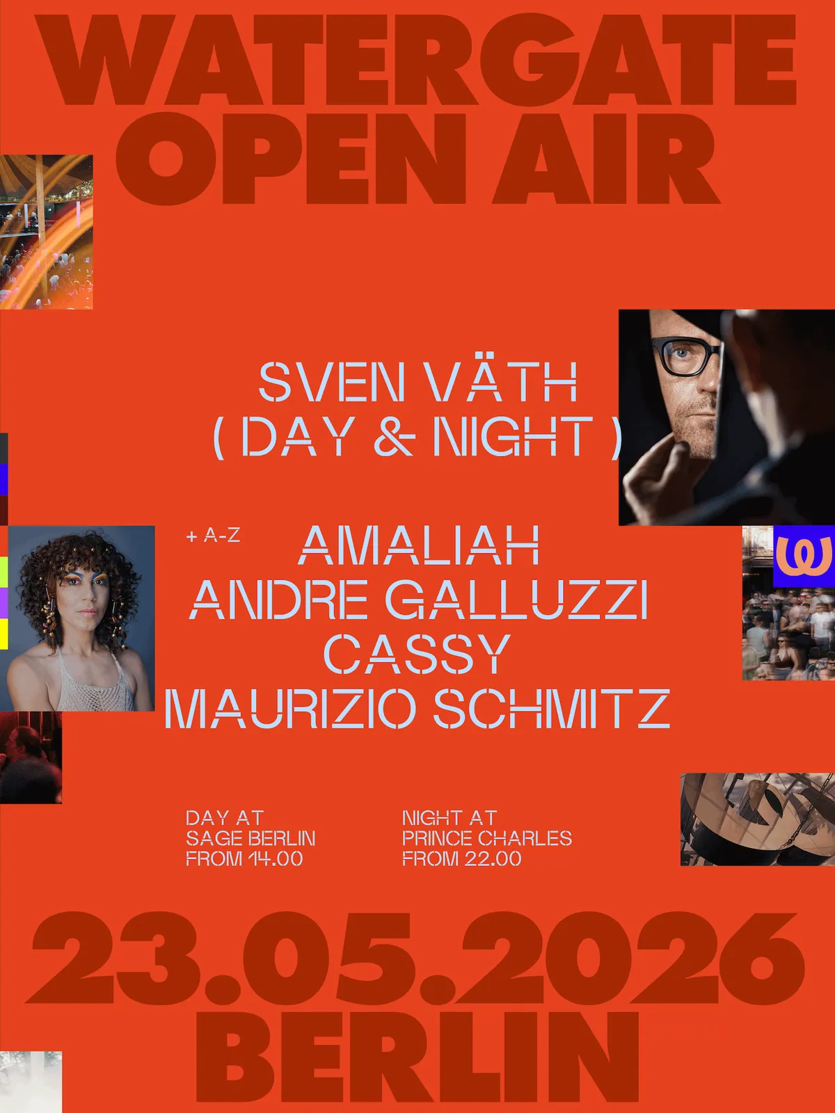 Watergate Open Air with Sven Väth, Cassy, Amaliah, André Galluzzi, Maurizio Schmitz event poster