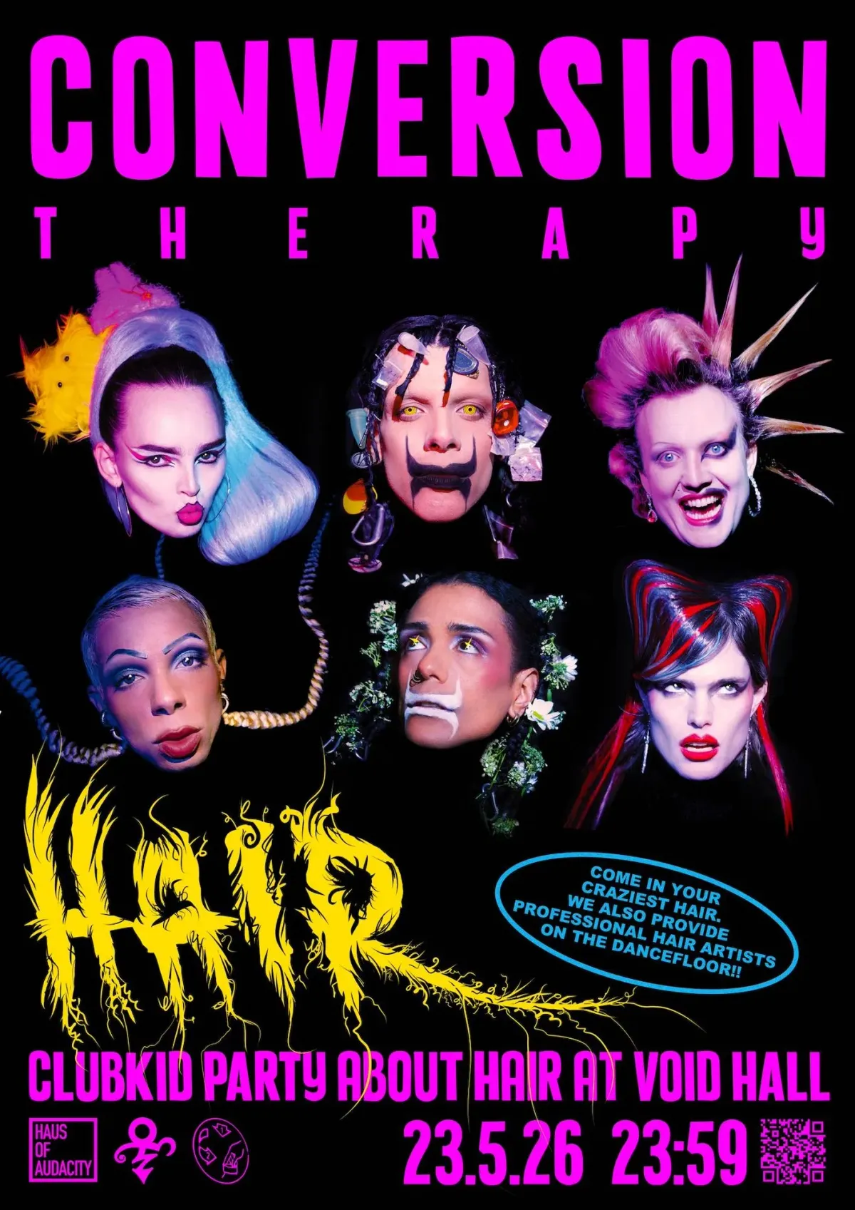 CONVERSION THERAPY - HAIR event poster