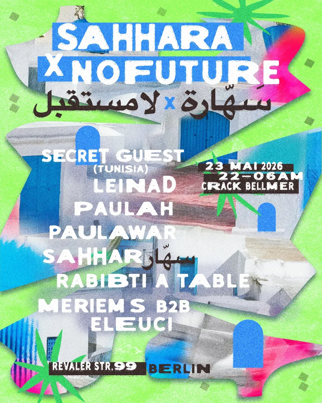 ·ⵣ· saHHara invites No Future ·ⵣ· event poster