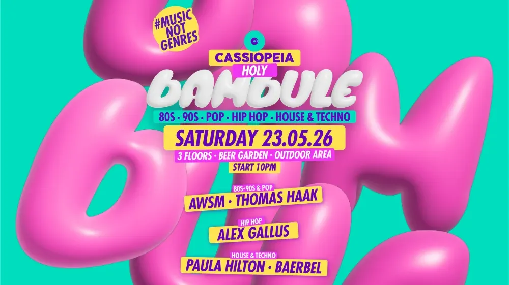 Holy Bambule (House & Techno, 80s, 90s, Pop, Hip Hop) event poster
