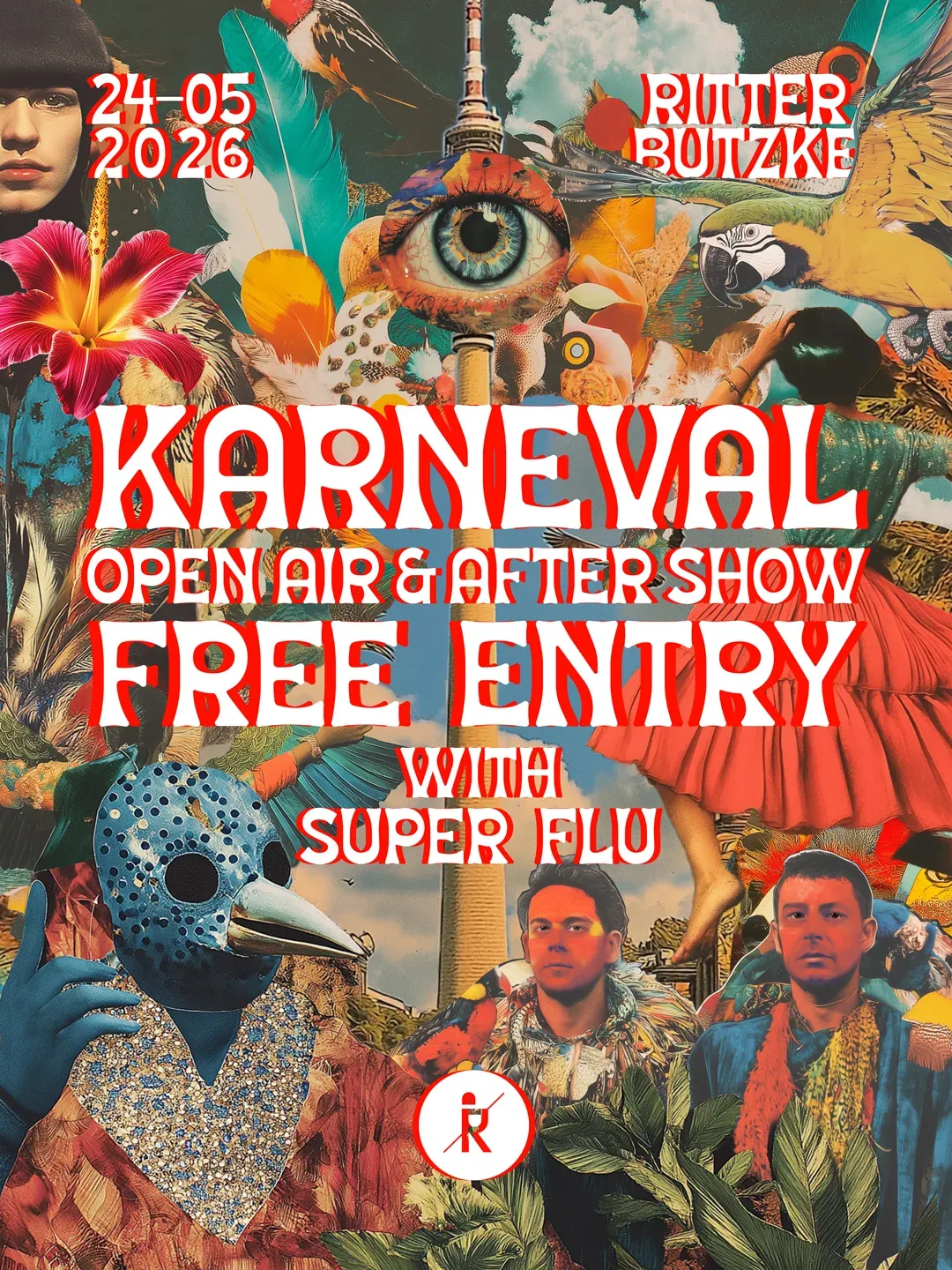 Karneval Open Air & Afterparty /w AMÉMÉ & Super Flu // Free entry all night long event poster