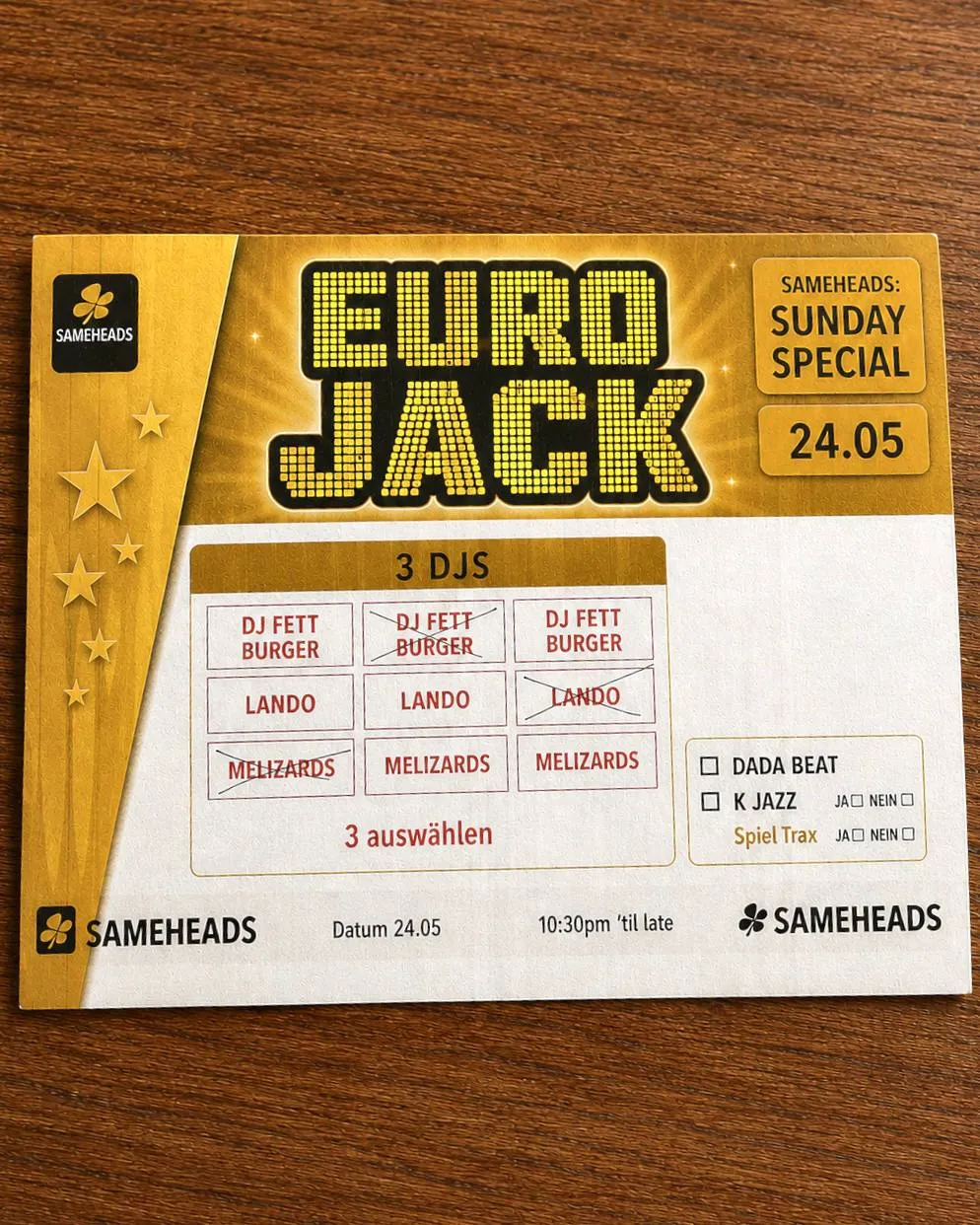 EURO JACK event poster