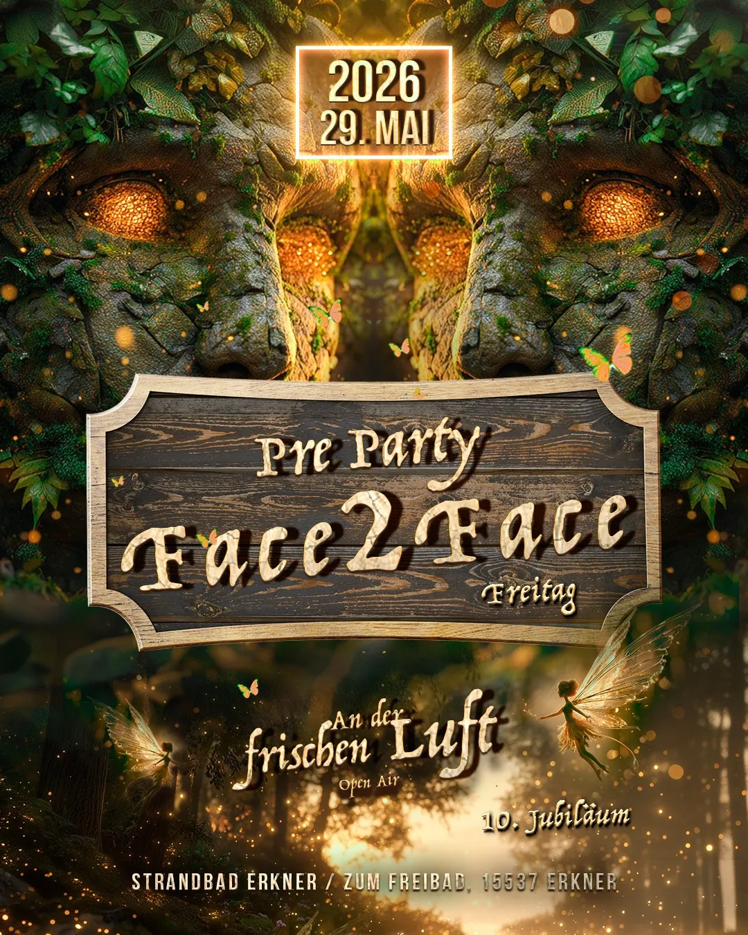 An der frischen Luft F2F Pre-Party event poster