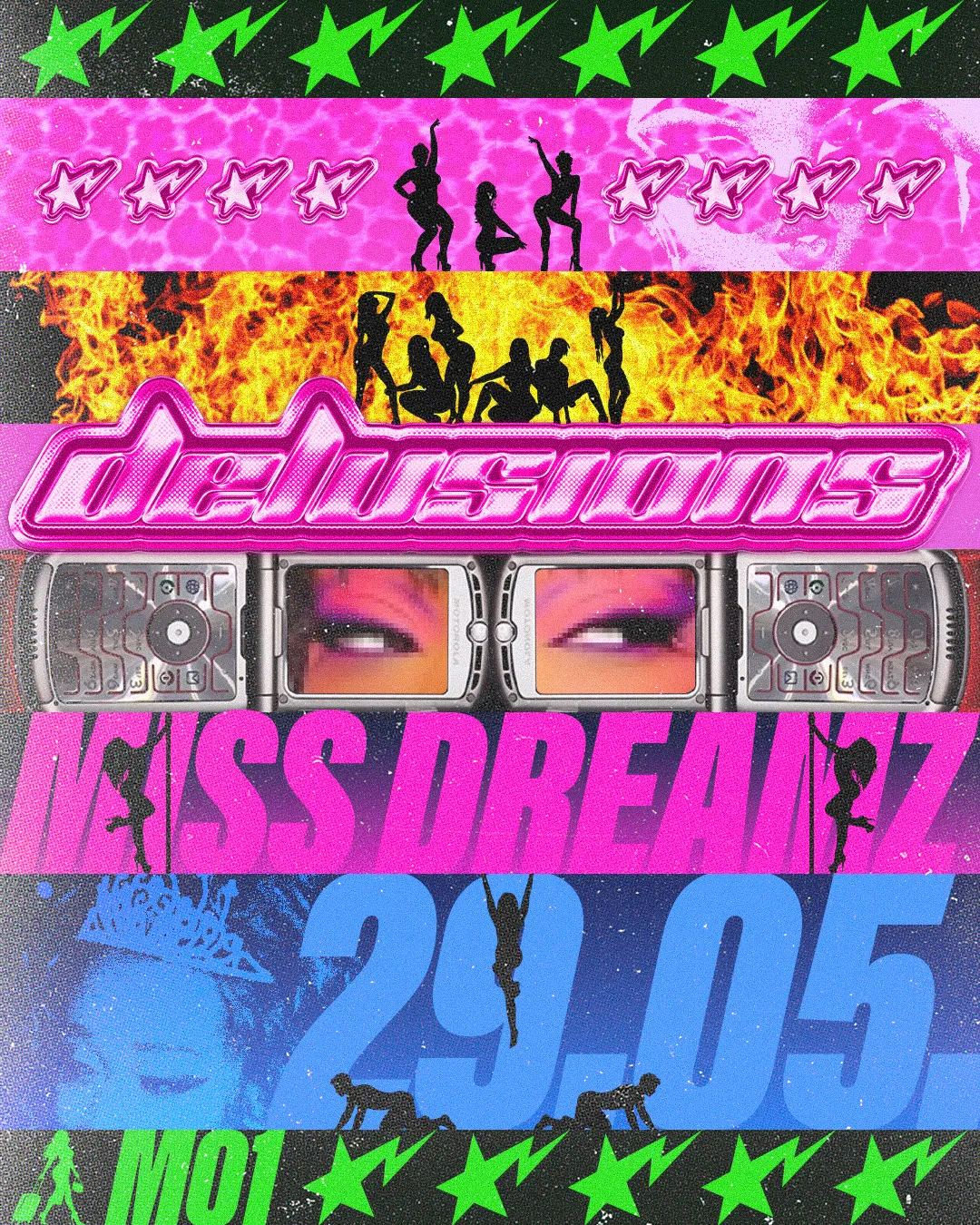 Miss Dreamz 008: DELUSIONS event poster