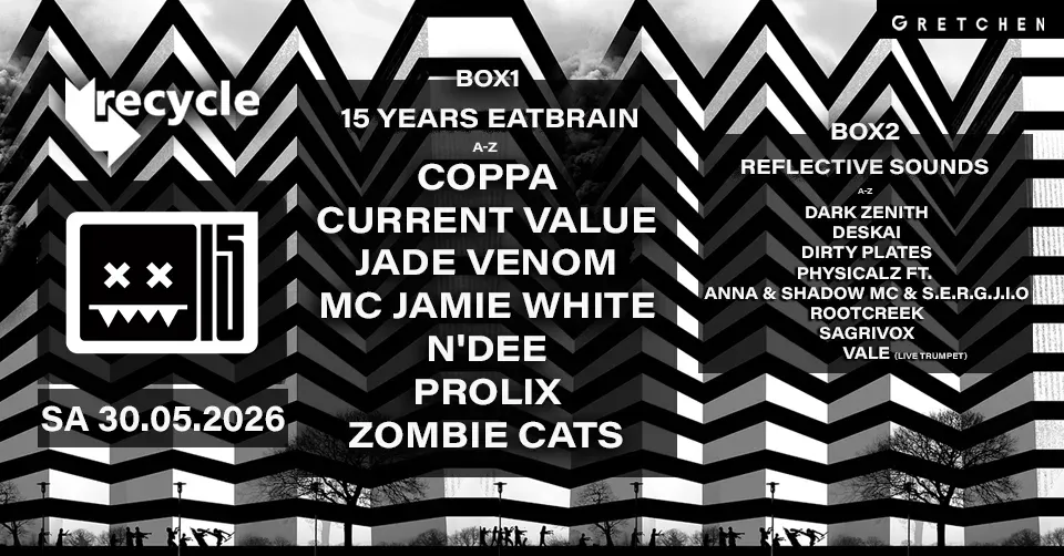 Recycle: 15 YEARS EATBRAIN event poster