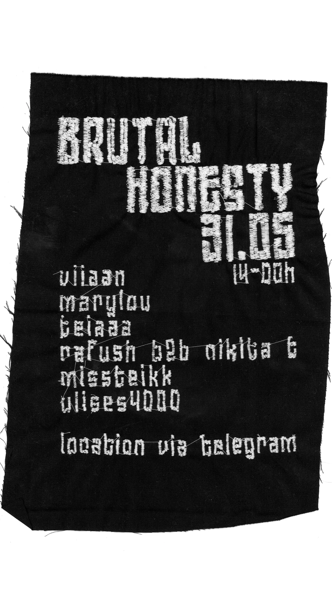 Brutal Honesty event poster
