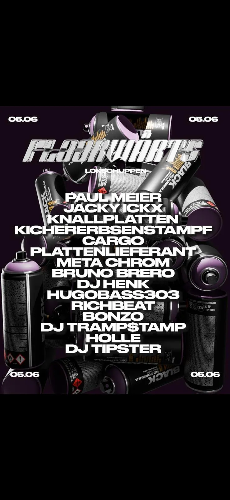 Floorwärts with Plattenlieferant, DJ Henk, CARGO, Paul Meier, DJ Tramp$tamp + more event poster