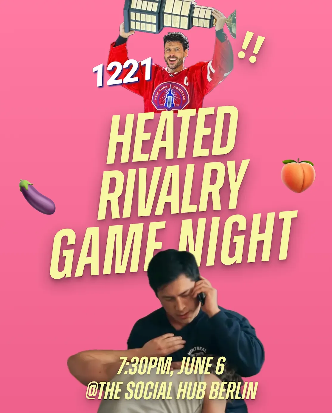 Heated Rivalry Music & Game Night event poster
