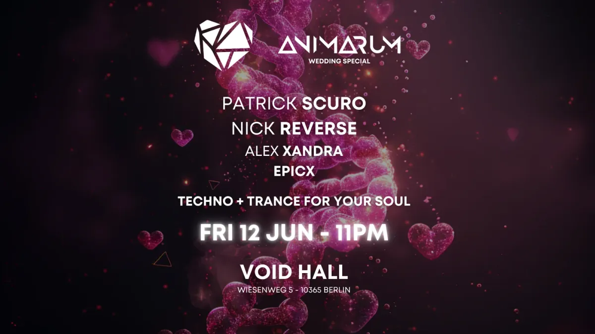 WeLove X Animarum Showcase - Patrick Scuro & Alex Xandra Wedding Special event poster