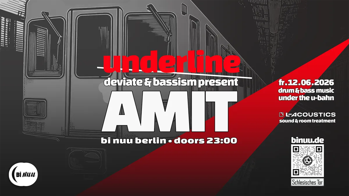 underline feat. Amit event poster