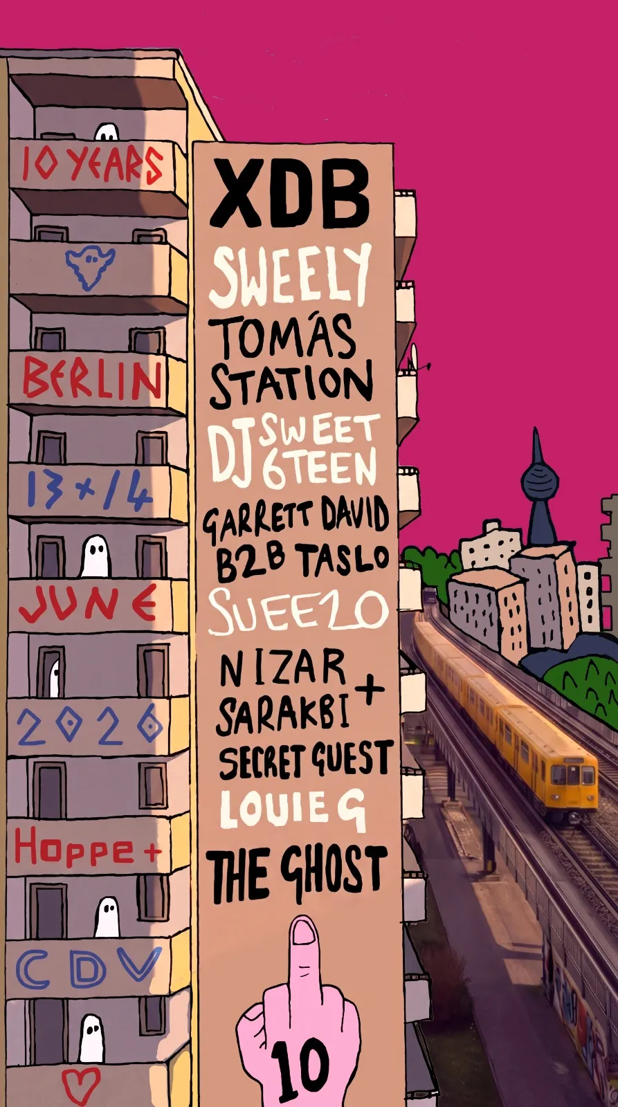 The Ghost 10th Birthday event poster