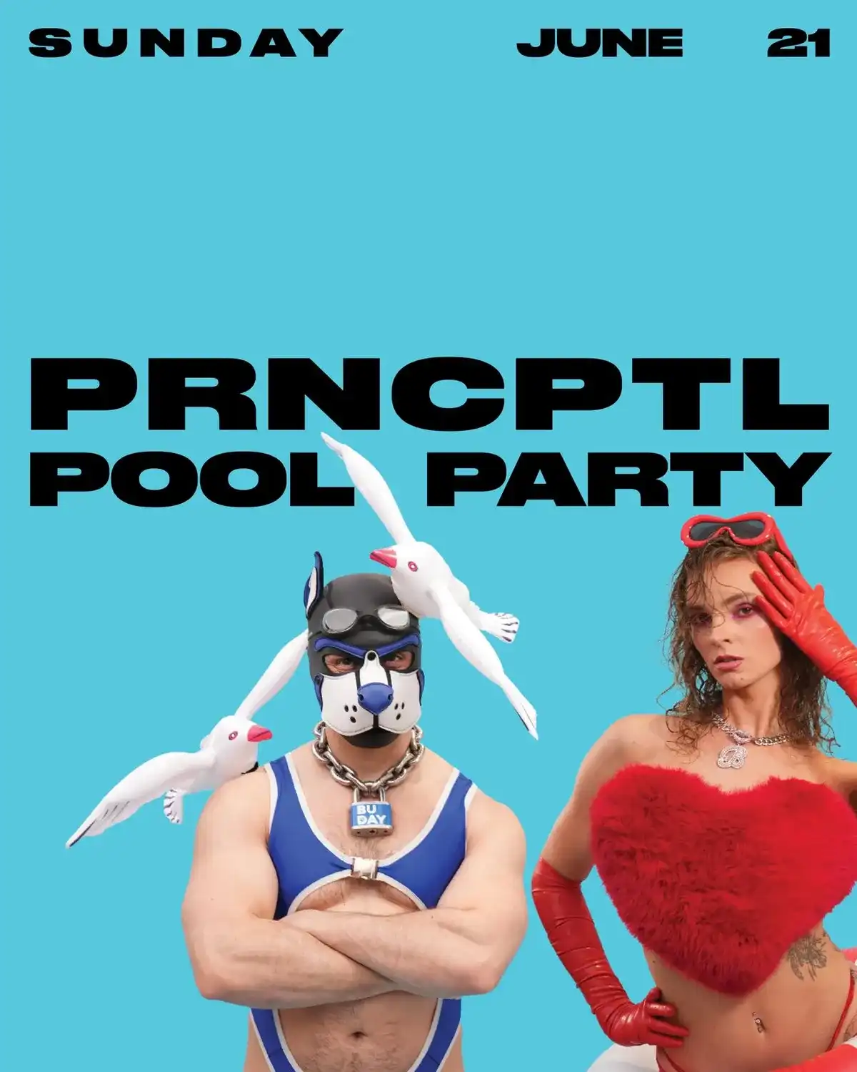 PRNCPTL POOL PARTY w/ CUDDLES, HOE__MIES, MISS DREAMZ & TANGA event poster