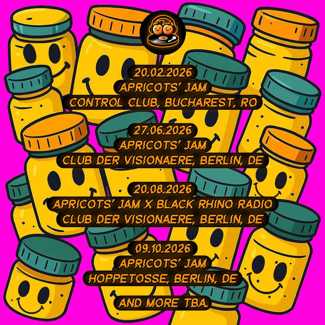 Apricots' Jam event poster
