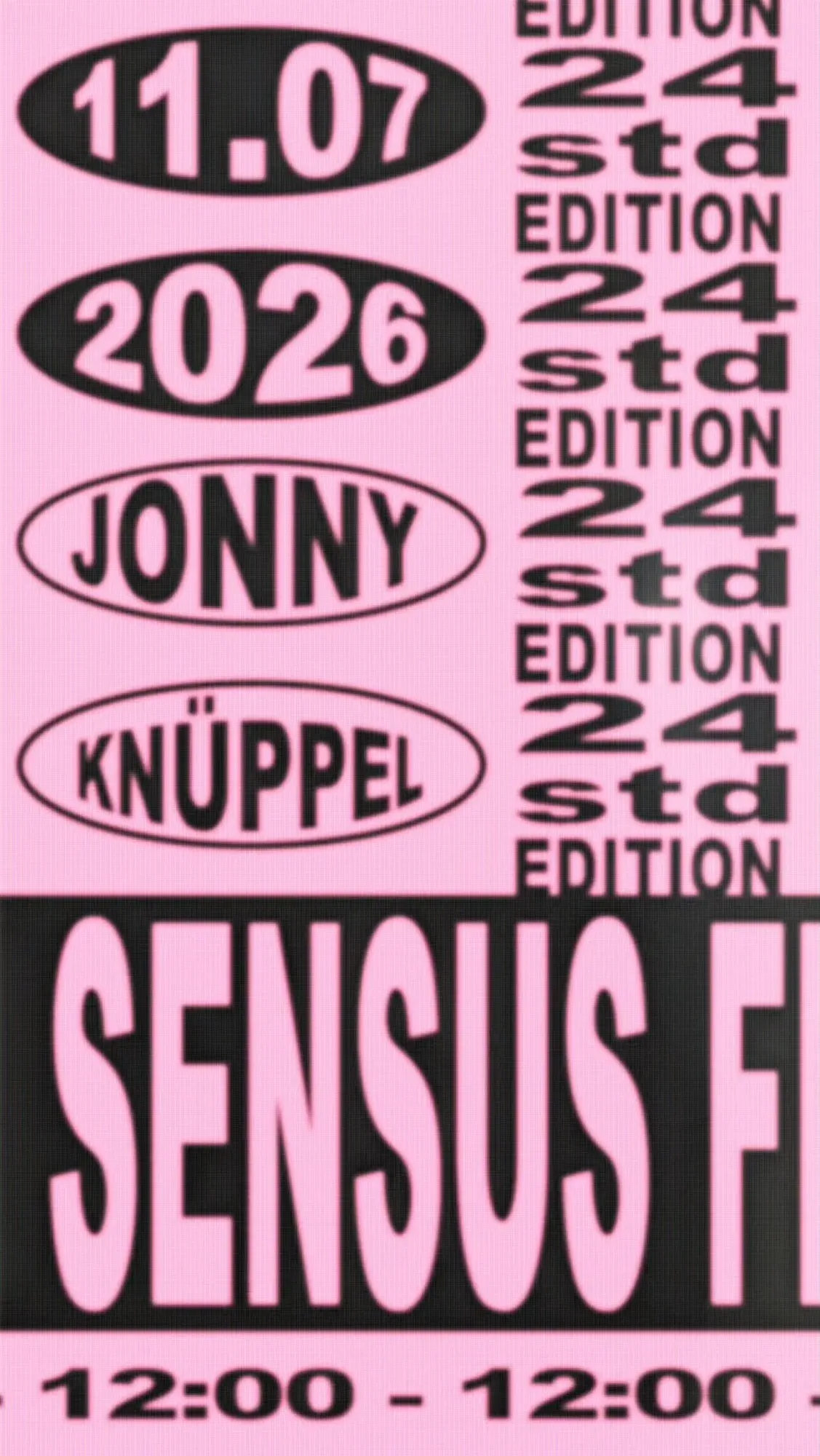 SENSUS FESTIVAL 24h SOMMERPARTY event poster