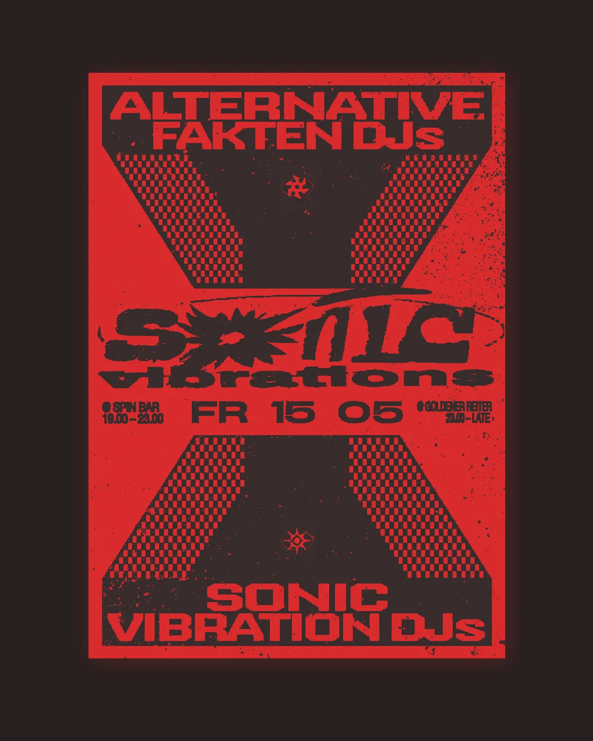 SONIC VIBRATIONS with Alternative Fakten event poster
