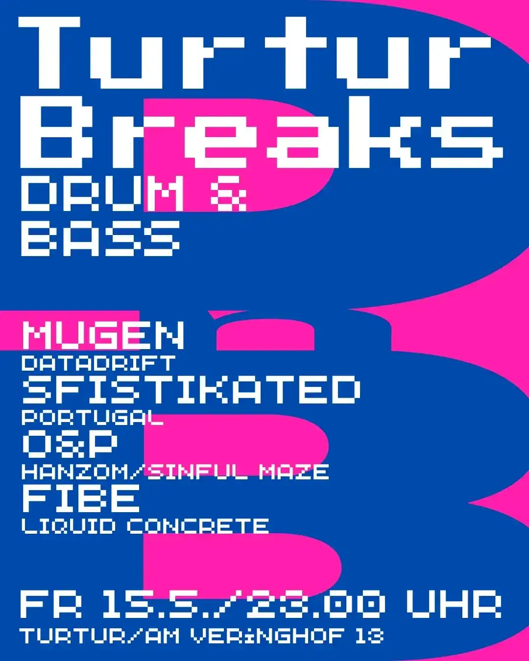 Turtur Breaks - DnB event poster