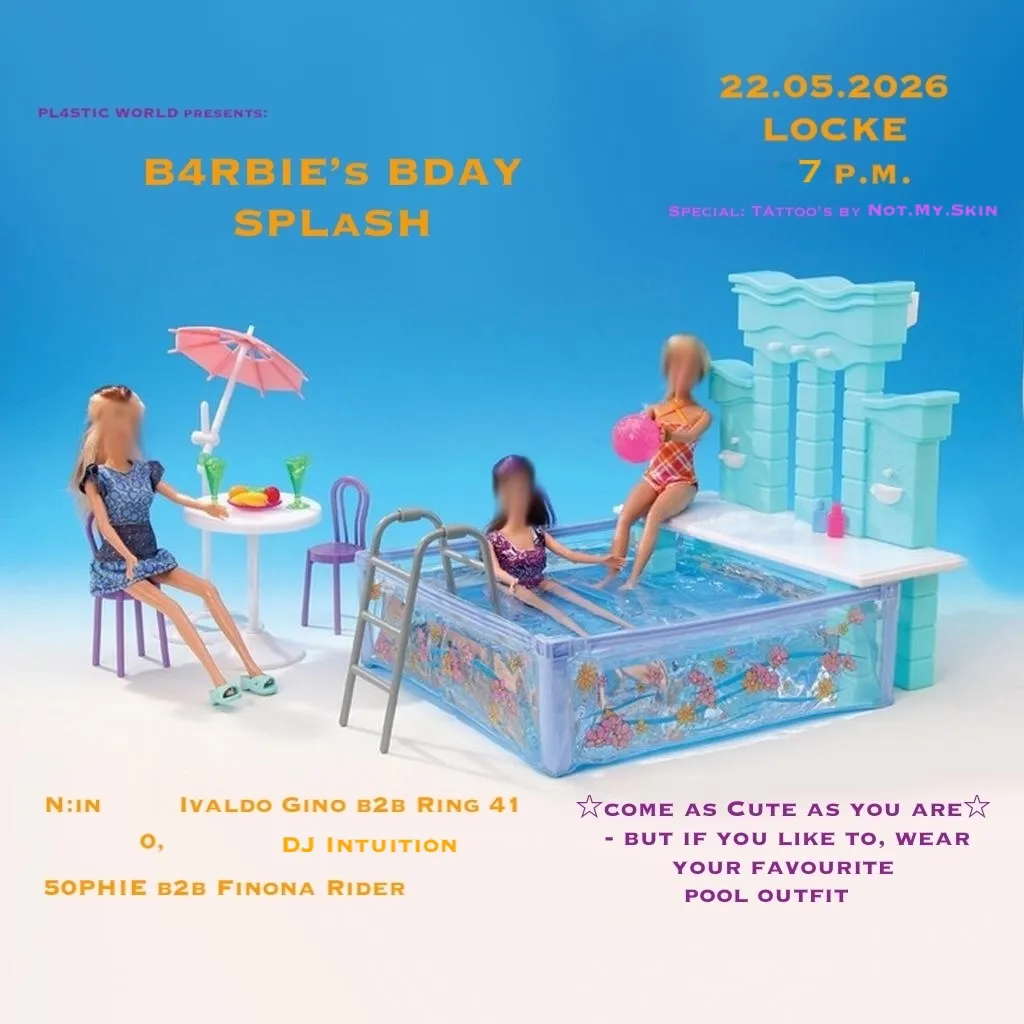 B4RBIE's BDAY SPLASH event poster