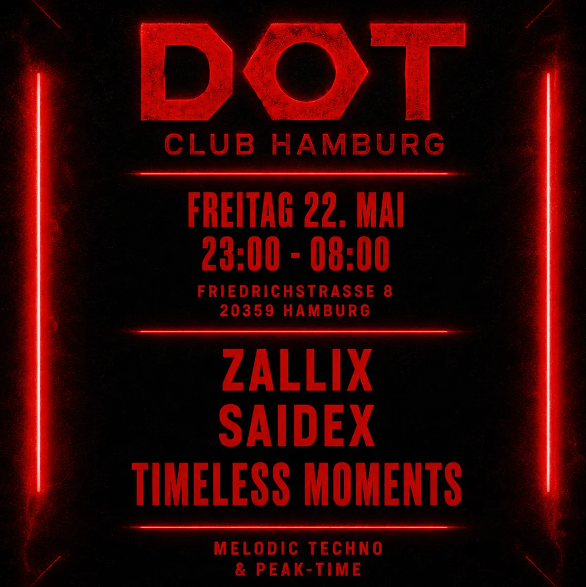 TECHNO FRIDAY AT DOT event poster
