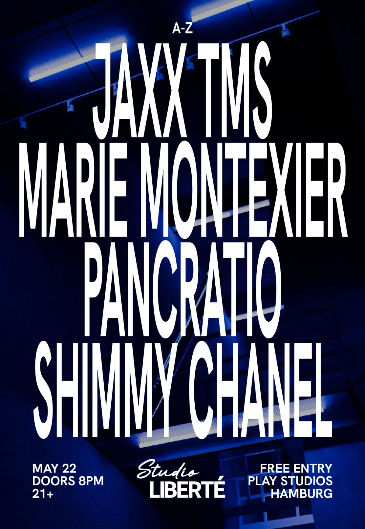 Studio Liberté Club Night Hamburg event poster
