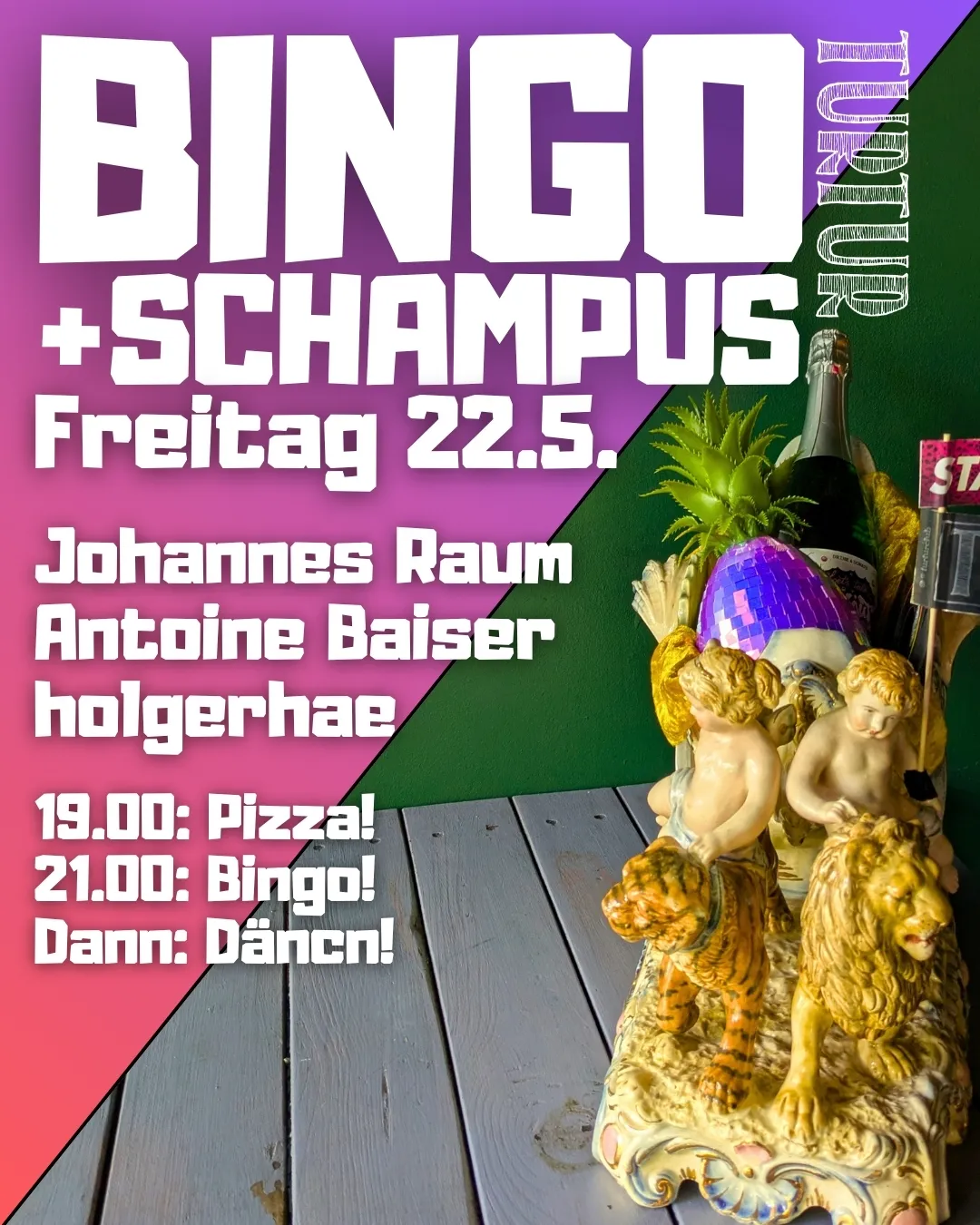Bingo & Schampus event poster